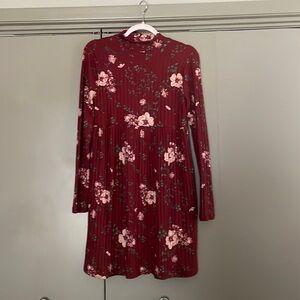 Red floral dress